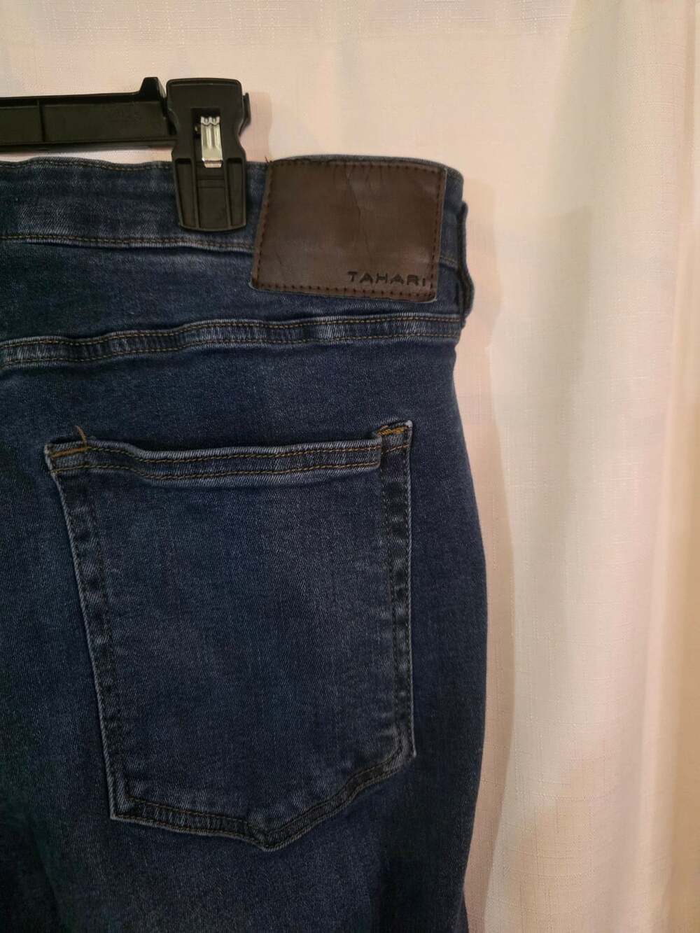 Tahari Dark Wash Stretch Denim Jeans W 38 - Picture 4 of 7
